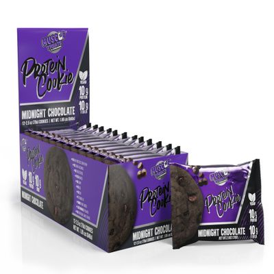 Forzagen Muscle Treats Protein Cookie 2 Flavors Available, Chocolate Chip and Midnight Chocolate (12 Pack, Midnight Chocolate)