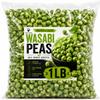 Green Wasabi Peas Bag | 1 LB Value Bag | Extra Crunchy Spicy Roasted Green Peas Snack, Japanese Wasabi Flavor, High Protein Vegan Snack, Gluten Free, Party Mix, Office, Bar & Trail Snack view 1