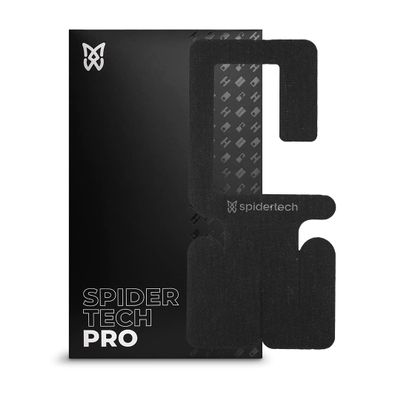 Spidertech Professional Pre-Cut Cotton Kinesiology Tape for Left Shoulder Support - for Athletes, Sports Physiotherapists, and Chiropractors, Pain Relief (Black, 10 Pack)