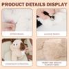 Cute Tissue Box Cover Soft Plush Dog Car Tissue Holder for Headrest Decorative Napkin Dispenser for Home Office Khaki view 2