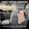 Cute Tissue Box Cover Soft Plush Dog Car Tissue Holder for Headrest Decorative Napkin Dispenser for Home Office Khaki view 3