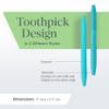 ARK Chewth Pick Chewable "Toothpicks", Sensory Toys for Teens and Adults, Chewy Fidget for Autism, ADHD, SPD, Anxiety, Medical-Grade Chew Tools, XT, Firm, Teal, Textured view 2