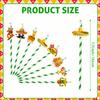 24 Pcs Fiesta Paper Straws Mexican Theme Disposable Drinking Straws with Sombrero, Llama, Taco, Poncho, and Maracas Decorations for Cinco de Mayo, Taco Nights, and Fiesta Parties view 3