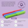 ARK Bite Tube Hollow Chew Tool, Sensory Toys for Kids and Adults, Chewy Fidget for Autism, ADHD, SPD, Anxiety, Medical-Grade Chew Tools, Standard, Softest, Red, Textured view 3