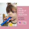 ARK Bite Tube Hollow Chew Tool, Sensory Toys for Kids and Adults, Chewy Fidget for Autism, ADHD, SPD, Anxiety, Medical-Grade Chew Tools, XT, Firm, Bright Blue, Smooth view 4