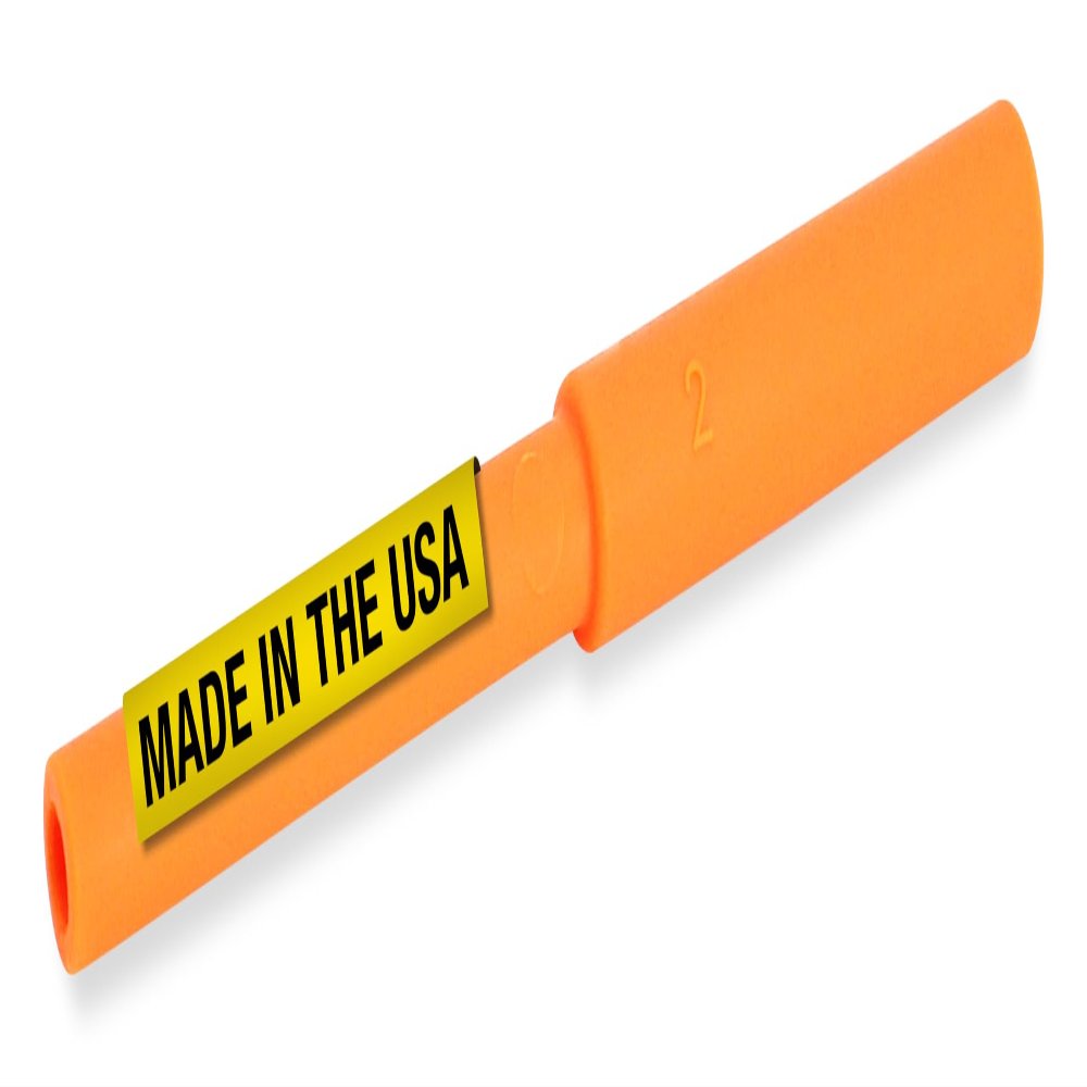 ARK Bite Tube Hollow Chew Tool, Sensory Toys for Kids and Adults, Chewy Fidget for Autism, ADHD, SPD, Anxiety, Medical-Grade Chew Tools, XXT, Very Firm, Orange, Smooth