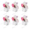 10 Pack Candy Boxes with Ribbons and Artificial Flower Bows for Wedding Party Favors and Birthday Celebrations (Huayu small size) view 3