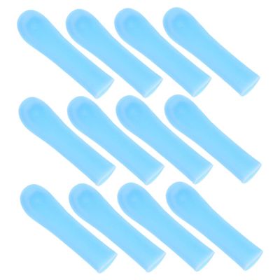 BCOATH 12pcs Reusable Soft Silicone Ear Spoon Covers Replacement Sleeves for Ear Wax Cleaning Tools and Easy to Clean Accessories Compatible with Various Spoons