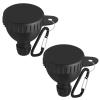 2 Pack Protein Powder Funnel - Protein Powder Travel Container(Black) Protein Powder Container to Go for Workouts, Fitness and Traveling(50ml) view 1
