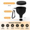 2 Pack Protein Powder Funnel - Protein Powder Travel Container(Black) Protein Powder Container to Go for Workouts, Fitness and Traveling(50ml) view 2