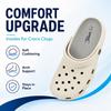Knixmax Insoles for Crocs 1 Pair, Comfort Replacement Clogs Inserts for Men Women, Thin Arch Support Shoe Liners, Breathable Wide Innersoles for Garden Clogs Mules Sneakers, Grey EU 34-35 view 2