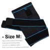 TEHAUX Breathable Compression Knee Pad with Double Strap Support, Pressurized Knee Sleeve for Sports and Fitness, Sky Blue M, Single Leg Protector for Gym and Basketball view 2