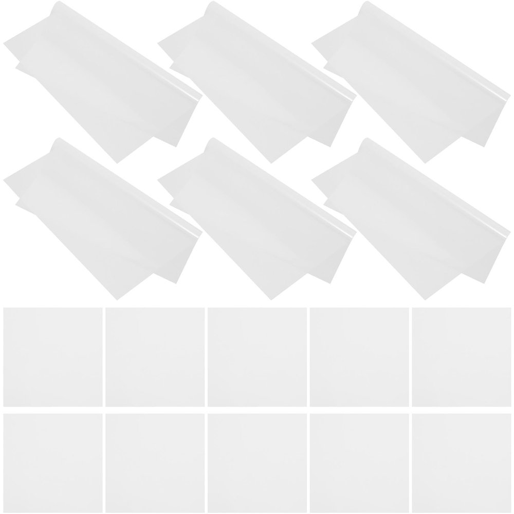 balacoo 300pcs Waterproof Cellophane Sheets 20x20cm 2. Thickness DIY Wrapping Paper for Candy Bouquets Baskets Craft Supplies