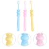 Healvian 3pcs Toothbrush Set Soft Bristles Manual Cartoon Teeth Brush for 2-8 Years Old Oral Care with Rabbit Design view 3