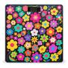 Abstract Flower Pattern Scale for Body Weight Sturdy Tempered Glass Weighing Scales with LCD Display Accurate Digital Bathroom Scale Convenient Body Fat Smart Scales Easy Read view 1