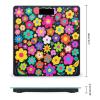 Abstract Flower Pattern Scale for Body Weight Sturdy Tempered Glass Weighing Scales with LCD Display Accurate Digital Bathroom Scale Convenient Body Fat Smart Scales Easy Read view 2