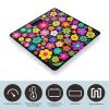 Abstract Flower Pattern Scale for Body Weight Sturdy Tempered Glass Weighing Scales with LCD Display Accurate Digital Bathroom Scale Convenient Body Fat Smart Scales Easy Read view 3