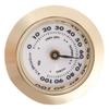 Abaodam Mechanical Cigar Hygrometer Round Analog Humidor Gauge Mini Humidor Box Accessory High-Precision Metal Gold for Cigar Storage view 1