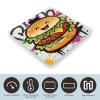 A Hamburger Scale for Body Weight Sturdy Tempered Glass Weighing Scales with LCD Display Accurate Digital Bathroom Scale Convenient Body Fat Smart Scales Easy Read view 3