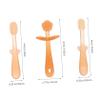balacoo Silicone Toothbrush 3pcs, Soft Tongue Cleaner and Oral Care Brush, Gentle Gum Protection for Newborns view 2