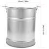BESPORTBLE Thickened 5l Metal Water Bucket with Handle, Heavy Duty Round Iron Laundry Wash Bucket for Dormitory, Gardening, Oil Storage and Water Carrying view 2