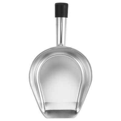 HYTROVE Small Handheld Stainless Steel Dustpan Shovel, Thickened Metal Garbage Scoop with Narrow Steel Handle, Portable Cleaning Tool for Home and Outdoor Use