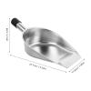 HYTROVE Small Handheld Stainless Steel Dustpan Shovel, Thickened Metal Garbage Scoop with Narrow Steel Handle, Portable Cleaning Tool for Home and Outdoor Use view 2