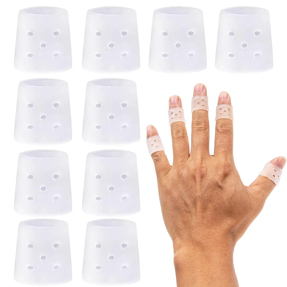 10Pcs Skin Picking Prevention and Treatment Covers, Reusable Breathable Finger Covers, Finger Picking Prevention Sheaths for Anti-Skin Picking Guards Fingers Fingertips Protection