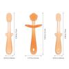 ROMISBABA Silicone Toothbrush 3pcs with Tongue Cleaner for Oral Care, Soft Tongue Brush Suitable for Newborns view 2