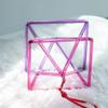 EliteBloom Pink-Purple Two-Tone Splicing Clear Water Hexaxed Star Quartz Pyramid 5-10 Inch Mokaba Merkaba Sound Therapy Meditation Yoga Meditation Stress Relief Corner Frame Percuss,6 inch view 2