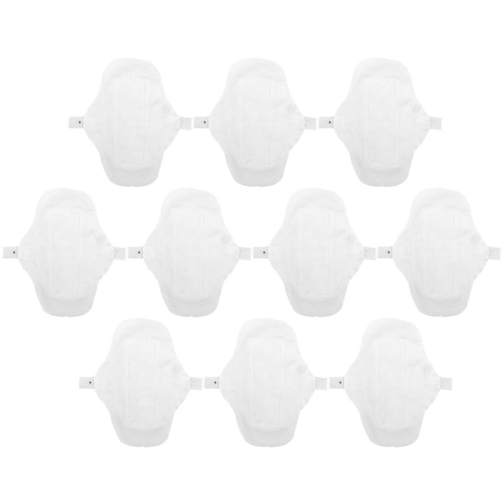 EXHUMKY Reusable Washable Menstrual Cloth Pads 10pcs Cotton Sanitary Napkins Waterproof Layer Breathable Puerpera Sanitary Towels for Women Postpartum Use