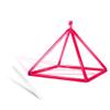 EliteBloom Red Clear Crystal Quartz Pyramid 5-12 Inch Mokaba Merkaba Sound Therapy Meditation Yoga Meditation Stress Relief Corner Rack Percussion Instruments Including Crystal Perc,11 inch view 1