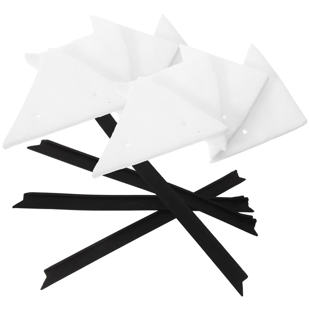 MAGICLULU Window Squeegee Replacement Rubber Blades with Triangle Sponge Strips, 4pcs Set for Glass Cleaning, Shower and Car Window Squeegee Refills