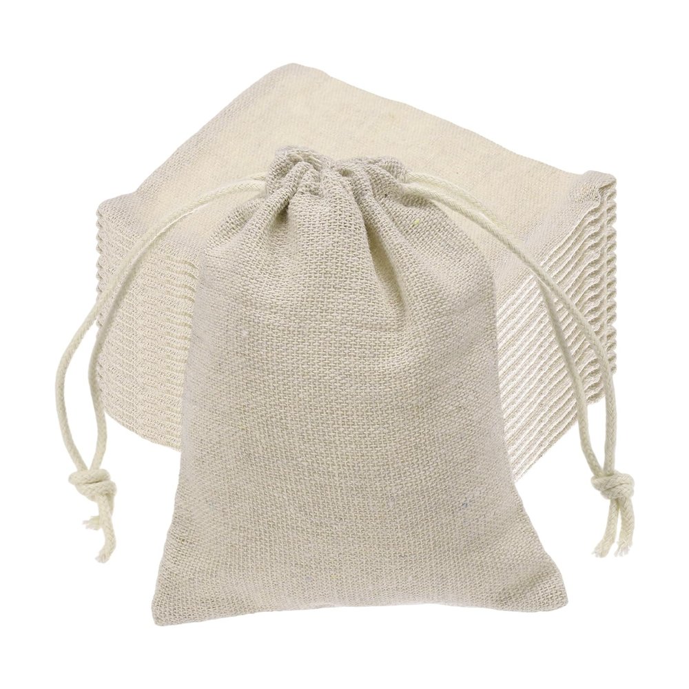PATIKIL Muslin Bags (3 x 4 Inch, White) (25 Pcs), Cotton Flat Drawstring Bag Reusable Canvas Linen Gift Pouch, Suit for - Jewelry/Party Favors Wrapping/Home Storage/DIY Craft