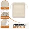 PATIKIL Muslin Bags (3 x 4 Inch, White) (25 Pcs), Cotton Flat Drawstring Bag Reusable Canvas Linen Gift Pouch, Suit for - Jewelry/Party Favors Wrapping/Home Storage/DIY Craft view 3