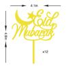 12 Pcs Acrylic Eid Mubarak Glitter Moon and Star Cupcake ToppersHappy Eid Ramadan Kareem Party Cupcake Picks for Eid Islamic Muslim Party Cake Decorations view 2