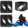 Patelai 2 Pcs Soccer Lace Band Cleat Cover Youth Adult, Kids, Black view 1