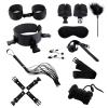 Multifunctional 10-Piece Household Protection Set for Men and Women, Equipped with Wristband and Meditation Eye Mask - Q (Black) view 2