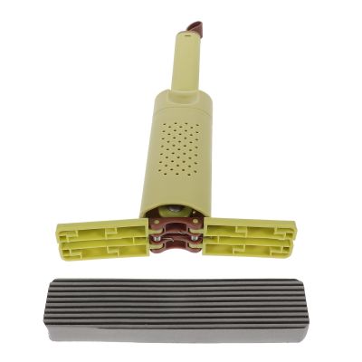 ABOOFAN Portable Mini Sponge Mop Foldable Handheld Washable Mop for Bathroom Kitchen Floor Cleaning with Self-Squeeze Function, Compact Household Cleaning Tool