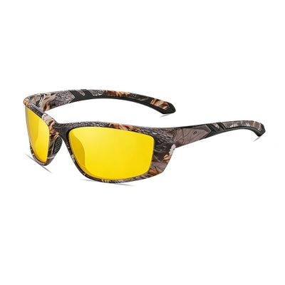 Night Vision Polarized Reading Sunglasses for Men UV Protection Wrap Around Glasses with Reader Driving/Running (camouflage, 1, x)
