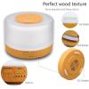 6 Oils, 500ml Ultrasonic Essential Oil Diffuser, Remote Control Wood Humidifier with 7 LED Mood Lights, Aromatherapy Diffuser for Home, Office, and Relaxation (Natural Wood) view 4