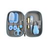 Baby Grooming Kit, 8PCS Portable Newborn Care Essentials Set with Safety Nail Cutter in Blue view 1