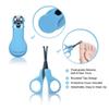 Baby Grooming Kit, 8PCS Portable Newborn Care Essentials Set with Safety Nail Cutter in Blue view 3