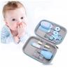 Baby Grooming Kit, 8PCS Portable Newborn Care Essentials Set with Safety Nail Cutter in Blue view 4