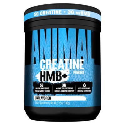 Animal Creatine HMB Powder 3g myHMB + 5g Creatine with Electrolytes for Recovery & Daily Energy Unflavored, 30 Servings
