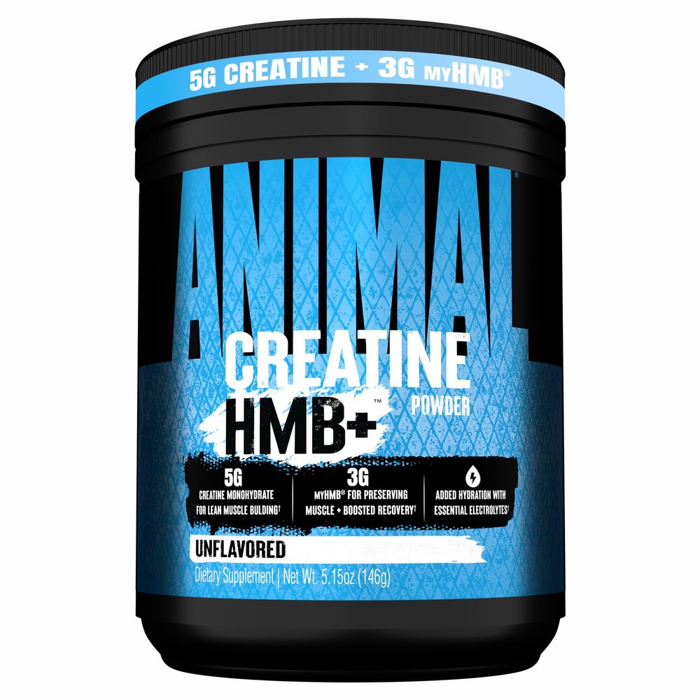 Animal Creatine HMB Powder 3g myHMB + 5g Creatine with Electrolytes for Recovery & Daily Energy Unflavored, 30 Servings