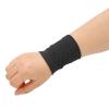 Dioche Cooling Wrist Band Cooling Wristband Ice Silk Elastic Breathable Sweat Absorbing Unisex Wristband for Athletic Exercise - 1 Pair (Black) view 4