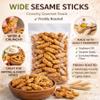 Wide Sesame Sticks, 1 lb (16 oz) | Sweet & Crunchy Gourmet Snack | Freshly Roasted | Perfect for Snacking & Party Mixes in Bag view 2