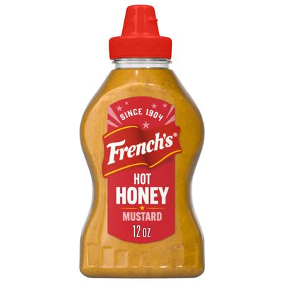 Frenchs Mustard, Hot Honey, Sweet with a Kick of Heat, Sandwich Spread, Dipping Sauce, For Hot Dogs, Pretzels, Bratwursts, Chicken Tenders, Pizza, and More, 12 oz (Pack of 12)