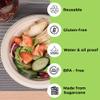 Inaloon 100-Pack 12 oz Disposable Paper Bowls Heavy-Duty, Compostable, Eco-Friendly Bagasse Bowls for Parties, Restaurants & Catering view 4